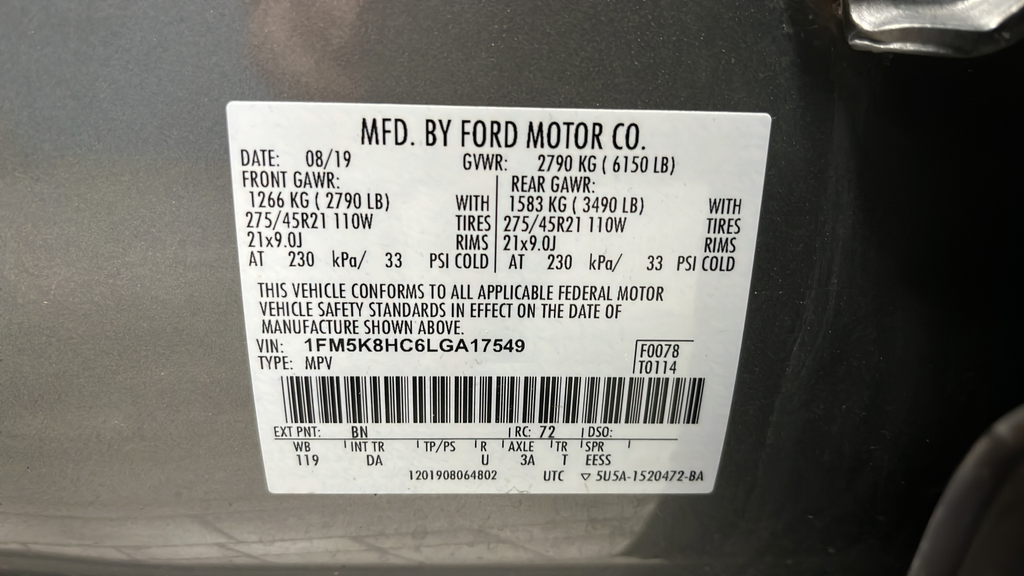 2020 Ford Explorer Platinum