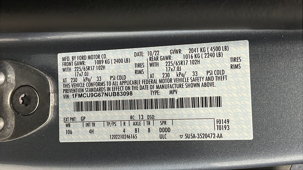 2022 Ford Escape SE