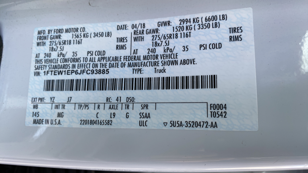 2018 Ford F-150 XLT