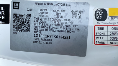 2019 Chevrolet Camaro SS 1SS