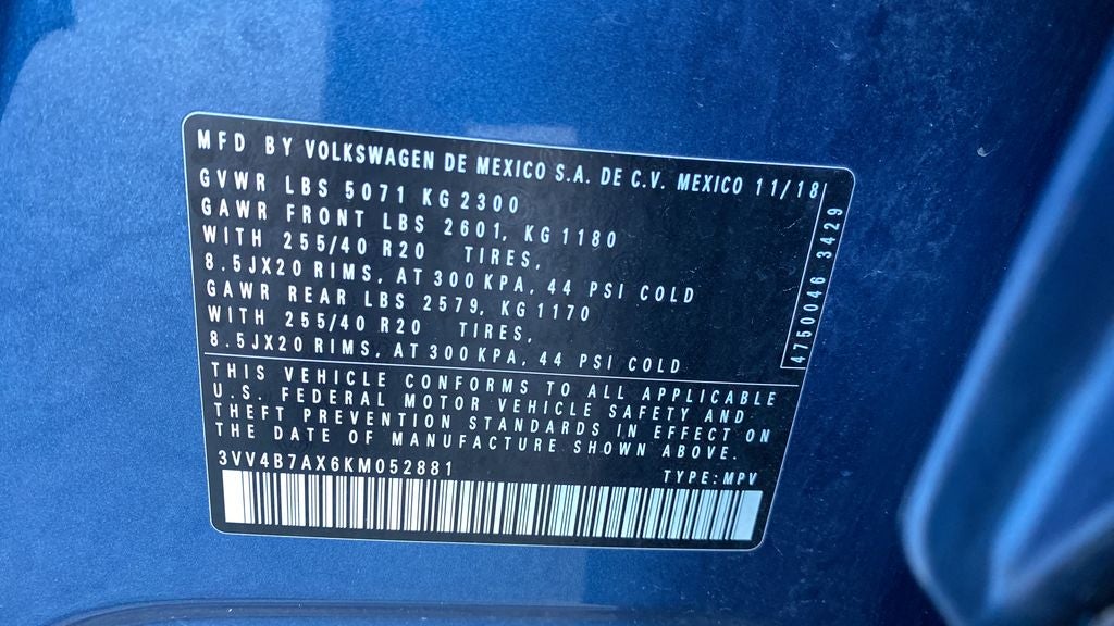 2019 Volkswagen Tiguan 2.0T SEL Premium R-Line 4Motion