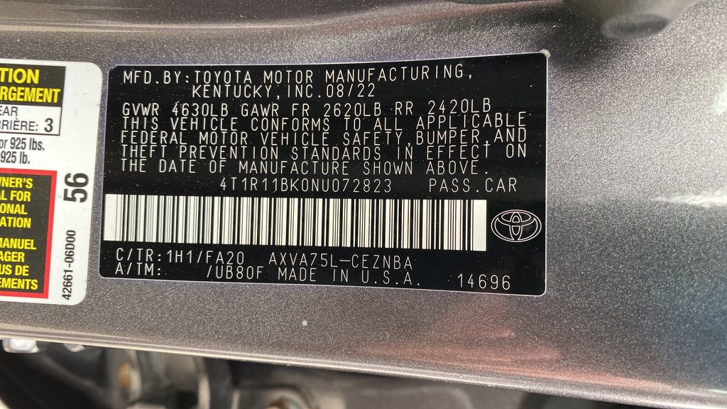 2022 Toyota Camry LE